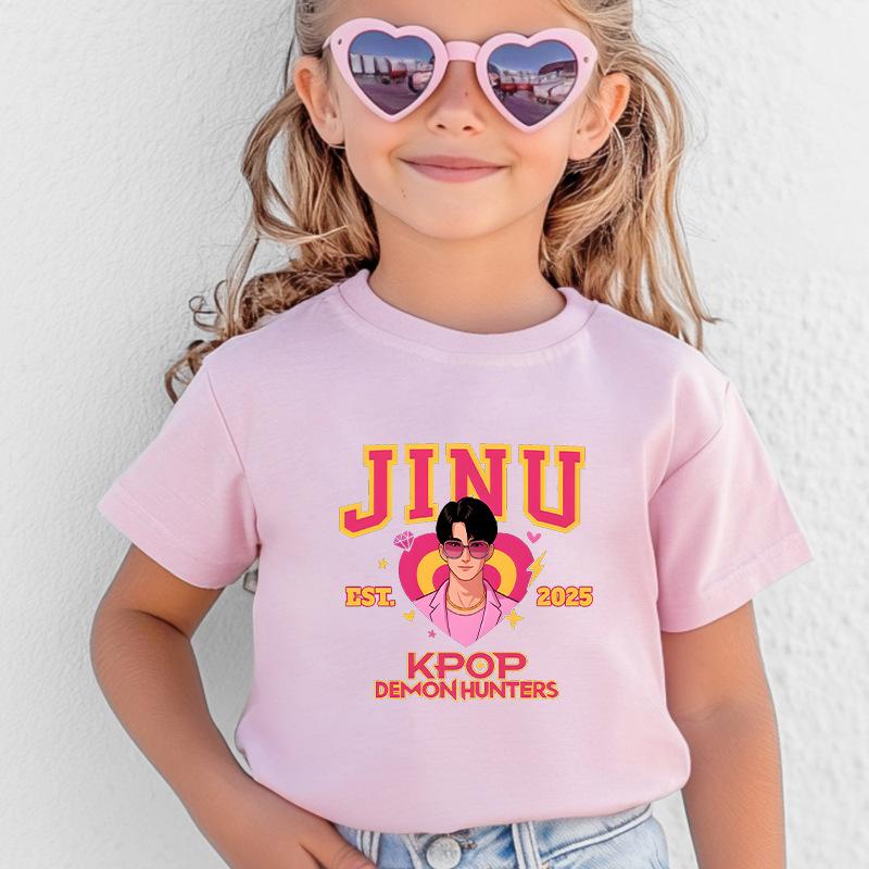 T-Shirts Girls Children's Women's Comfortable Cartoon Printed T-shirt Pure Cotton Short Sleeves Soft
