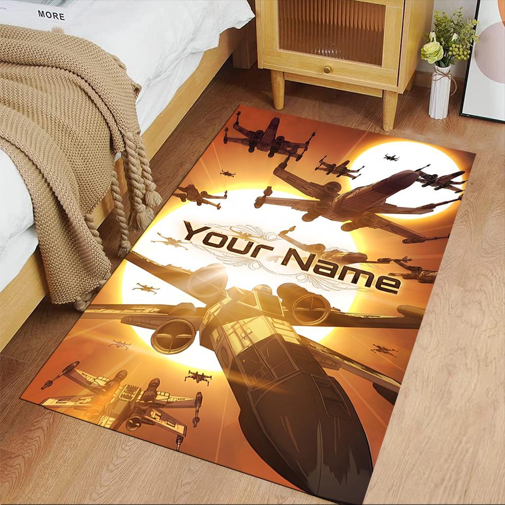 Star Wars Personalized Name Carpet Perfect for Outdoor Foyer Dining Room Decorate room Antislip Carpet Decorate Offices Birthday/Christmas Gift