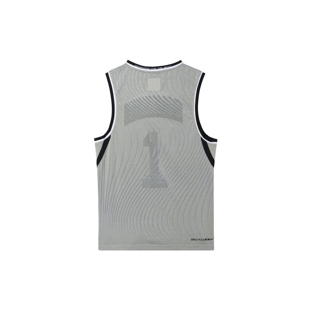 Nike Dri-Fit Adv Logo Print V-Ausschnitt Ärmelloses Basketball-Tanktop Herren Oberteile Hellgrau DH7135-219