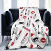 Abstract Closed Eyes Cute Eyelashes Blanket Lightweight Blankets All Season Throw Blanket for Couch Bed Soft Flannel Blanket
