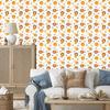 Lions Wallpaper in White, Cream, Gold and Light Gray for Living Room and Bedroom 50x1000