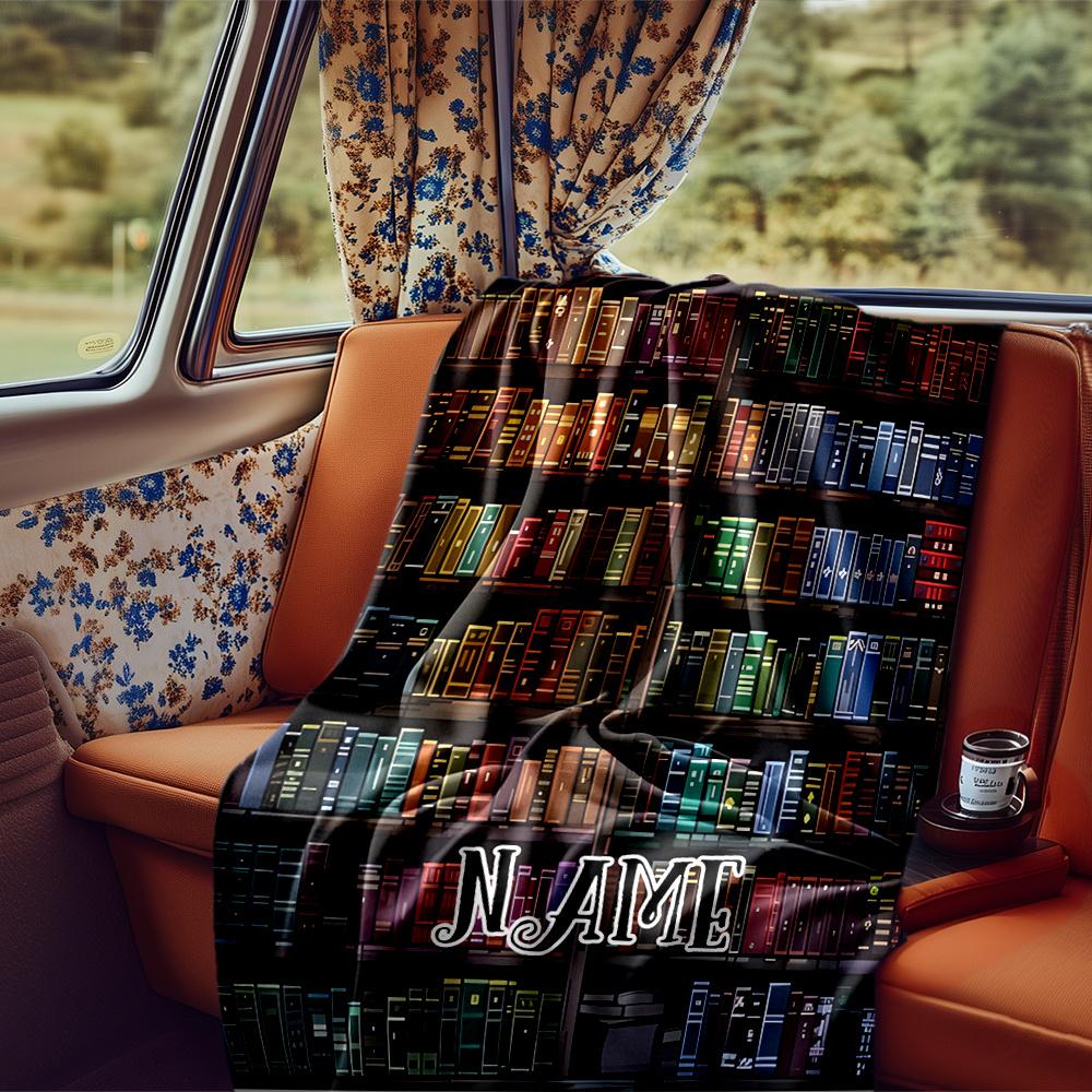 Book Paradise Blanket Personalized Name Soft Comfortable Stylish Blanket Car Blanket Perfect For Travel Camping Outdoor Home Suitable For All Seasons