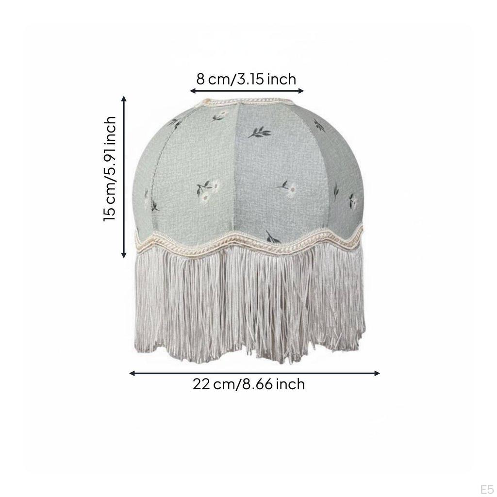 European Design Table Lampshade Vintage Allure Textile with Fringe Handmade Fringed Velvet