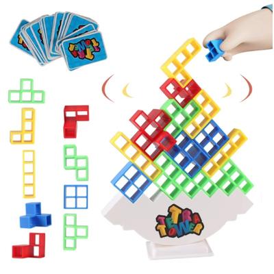 Jigsaw Building Block Toys, Fun Balance Stacking Games, Construction Board Games Russian Building Block Children's Tabletop Toys