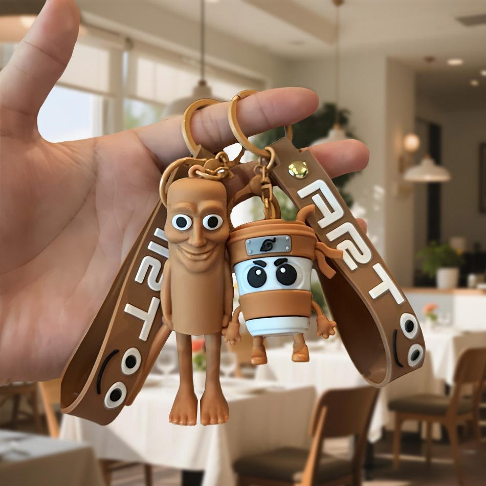 New Italian Brainrot Animals Keychains for Accessories Funny Sigma Skibidi Rizz Cat Silly Meme Keyrings Fans Friends Gifts