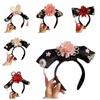 Pearl Hanfu Hair Hoop Cloth Chinese Style Headband Traditional Ancient Style Headwear  Festival