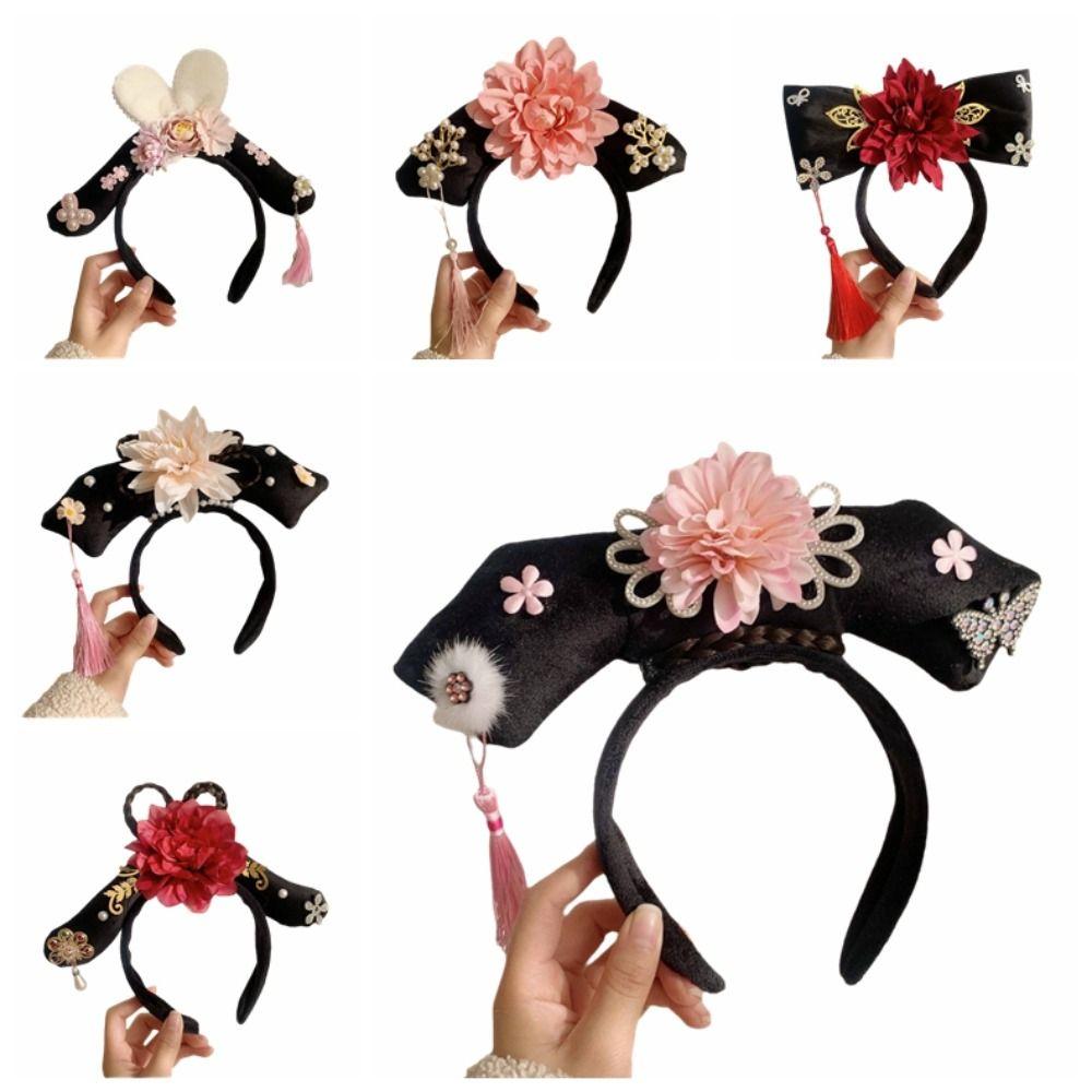 Pearl Hanfu Hair Hoop Cloth Chinese Style Headband Traditional Ancient Style Headwear  Festival