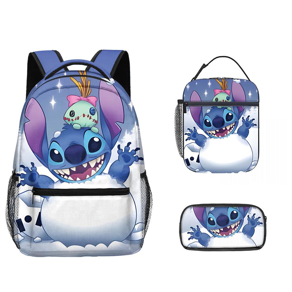 Children'S School Bag, Primary And Secondary School Students Backpack, Children'S Meal Bag, Cartoon Pencil Case Three-Piece Set