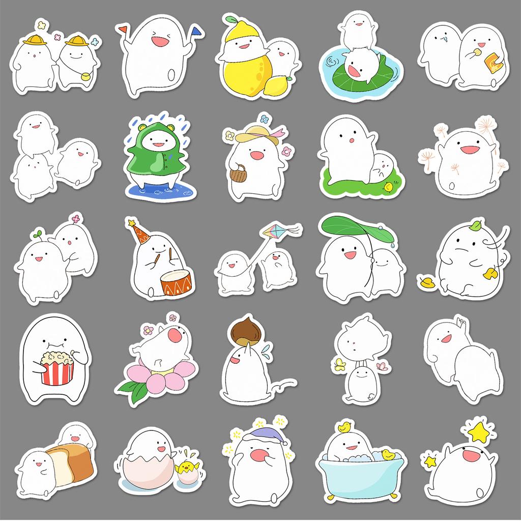 50 Wow Wow Wow Wow Cartoon Stickers Cute Japanese Comics What Kind of Life Do You Want To Live Out  Decorative Mobile Phone Case Stickers