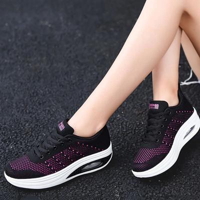Damen Sportschuhe Atmungsaktiv Hohl Lässig Outdoor Bequeme Schuhe Leichtgewichtige Dicke Sohle Große Größe Damenschuhe