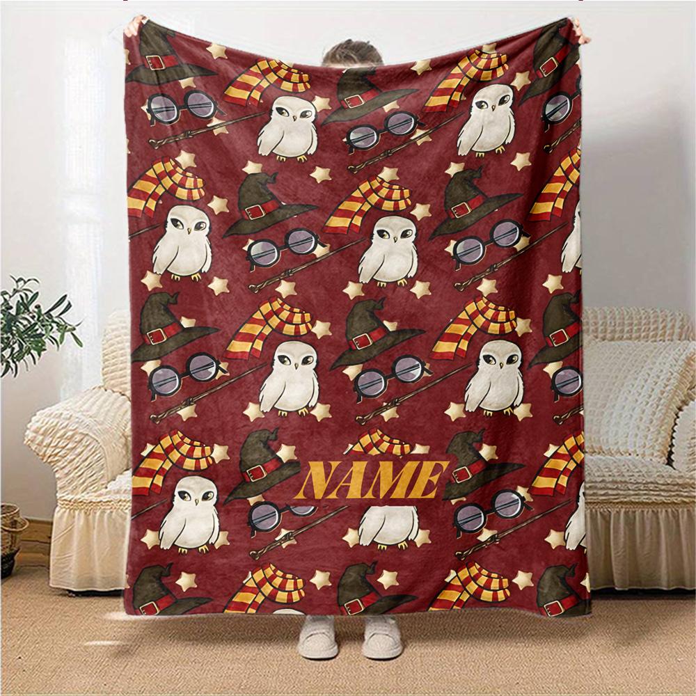 Custom Name Alien Face Close-Up Blanket for Couch & Bed, Plush Cozy Fuzzy Blanket Super Soft & Warm Blankets for Fall and Winter. 090880