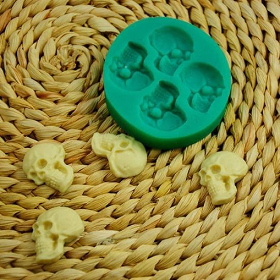 3D Totenkopf Silikon Fondant Kuchenform Schokolade Halloween Party DIY