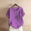 Women's Cotton And Linen Tops, Large Size Casual Loose Cotton And Linen T-shirts, Cotton And Linen Women's Clothing