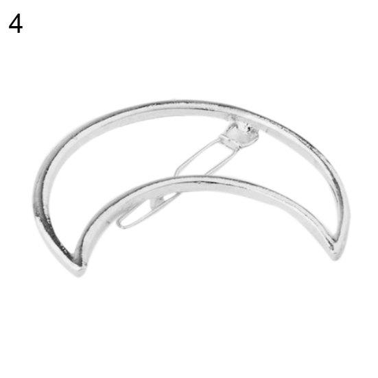 Fashion Alloy Hollow Moon Circle Triangle Bangs Hair Clip Women Hairpin Barrette
