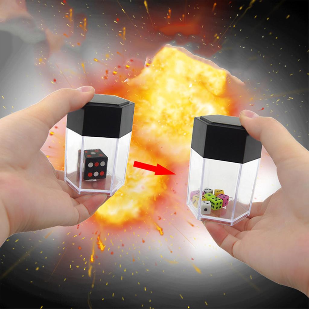 Magische Explosionswürfel-Gimmick, Straßenspielzeug, Zaubertricks, neuartiges Gag-Spielzeug für Kinder und Erwachsene, Nahaufnahme-Trick-Requisiten, einfach zu bedienen