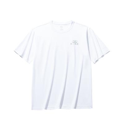 Camisola Confortável de Gola Redonda Letra Simples Versátil Solta Manga Curta Camiseta Homem Tops Branco-Neve 152528104-1
