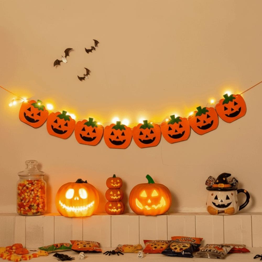 DIY Halloween Hanging Banner Creative Halloween Decorations Halloween Light-Up Banner Home Decor