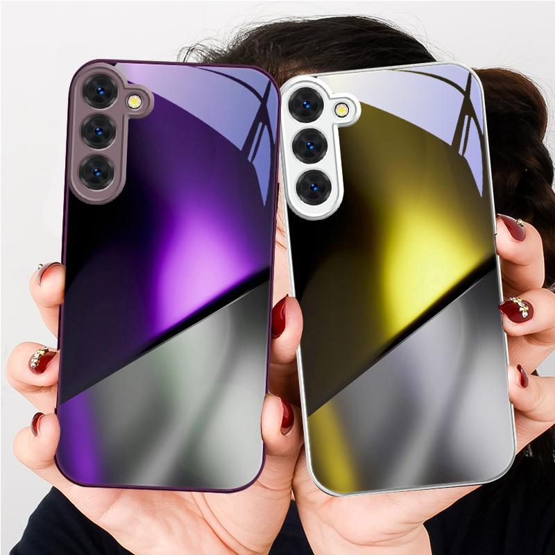 Mysterious Color and Light For Samsung S26 S22 S8 9 10 S20 Ultra S21 Pro S22 Plus S23 FE S24Ultra S25 Edge S24+ Glass Phone Case
