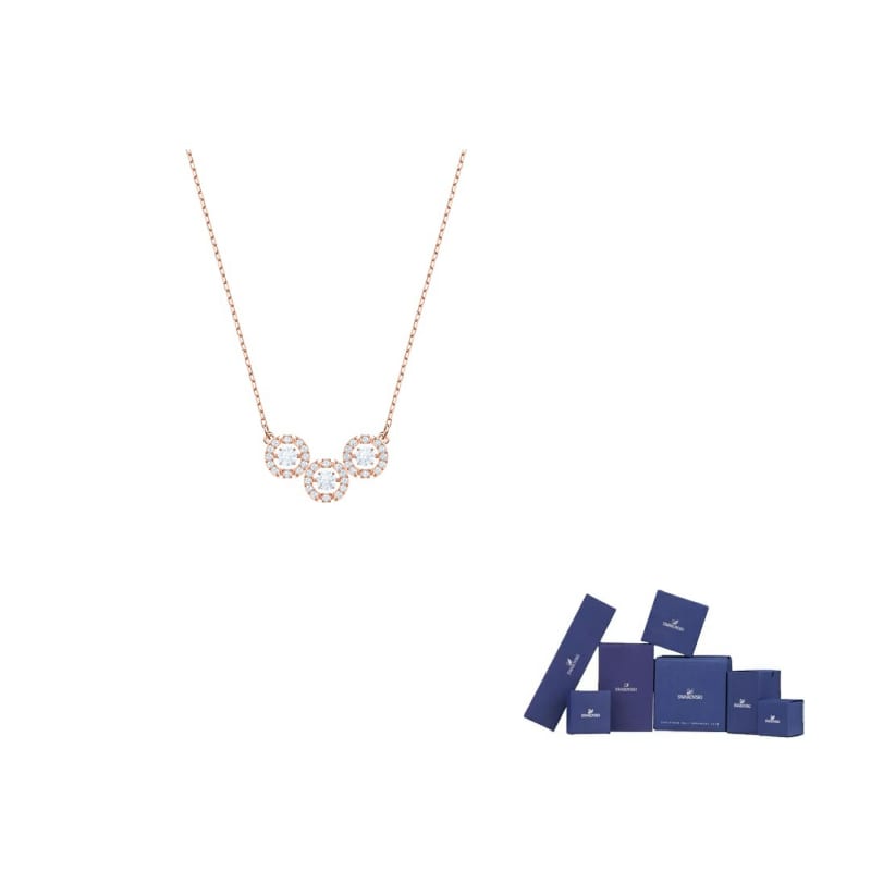 Swarovski Sparkling Dance Necklaces Women's Rose Gold tone Plated 5480482