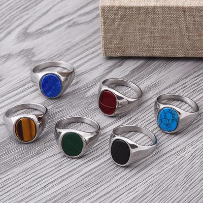 R3326 Anillos de Ónice de Acero Inoxidable 316L de Alta Calidad para Hombre/Mujer Tendencia de Moda Clásica Productos de Joyería