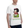 Mafalda Quino Comics Herren T-Shirt Oversize T-Shirts Herren Rundhals Baumwolle T-Shirts Kurz Sommer Herren