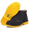 Thunderbolt Shield Low-Top Cowhide Safety Shoes: Anti-Smash, Anti-Puncture, Insulated, Wear-Resistant Rubber Outsole.