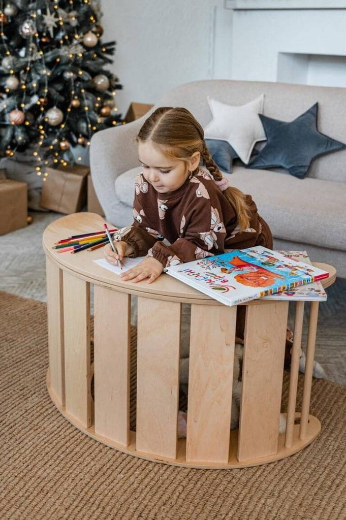 Smile wooden rocker table