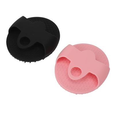 Esponja de Banho de Silicone Redonda Escova de Banho Multifuncional Escova de Chuveiro de Silicone Preto Rosa