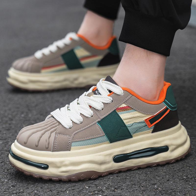 

Мужская обувь 2025 новая летняя дышащая обувь для скейтборда мужская трендовая повседневная обувь ультралегкая амортизация беговая спортивная обувь мужская 44