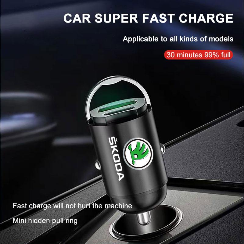 Micro Auto Schnelllader Fahrzeug Zigarettenanzünder Konverterstecker Autozubehör Für Skoda Octavia Superb Rapid Kodiaq Karoq Fabia Kamiq Roomster Citigo