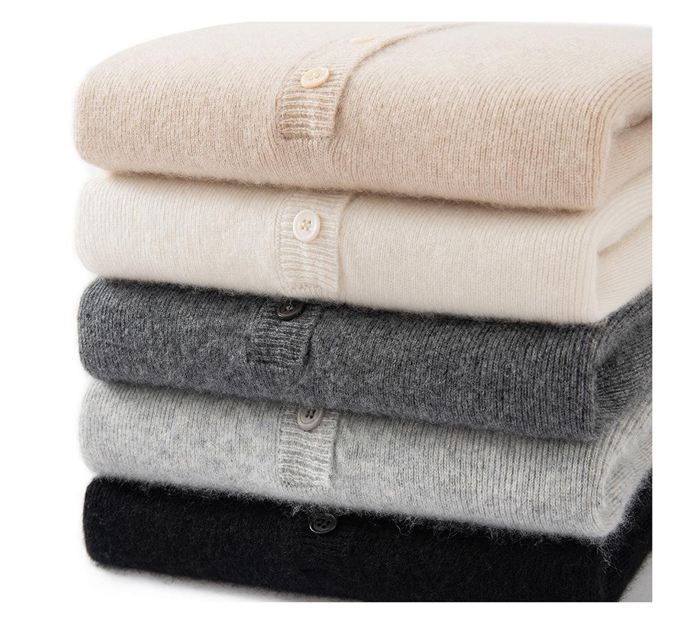 Lekasha Women's Round Neck Cashmere Sweater - New Spring/Autumn Knitted Pullover