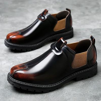 Pánské ležérní boty Britské nářadí Trendy boty Pánské Chelsea kotníkové boty Nazouvací Kulatá špička Retro pánské boty Pánské módní tenisky