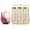 10/20pcs Plastic Champagne Flutes 9/12oz Unbreakable Shatterproof Reusable BPA-Free Disposable Cups Glasses for Party Wedding
