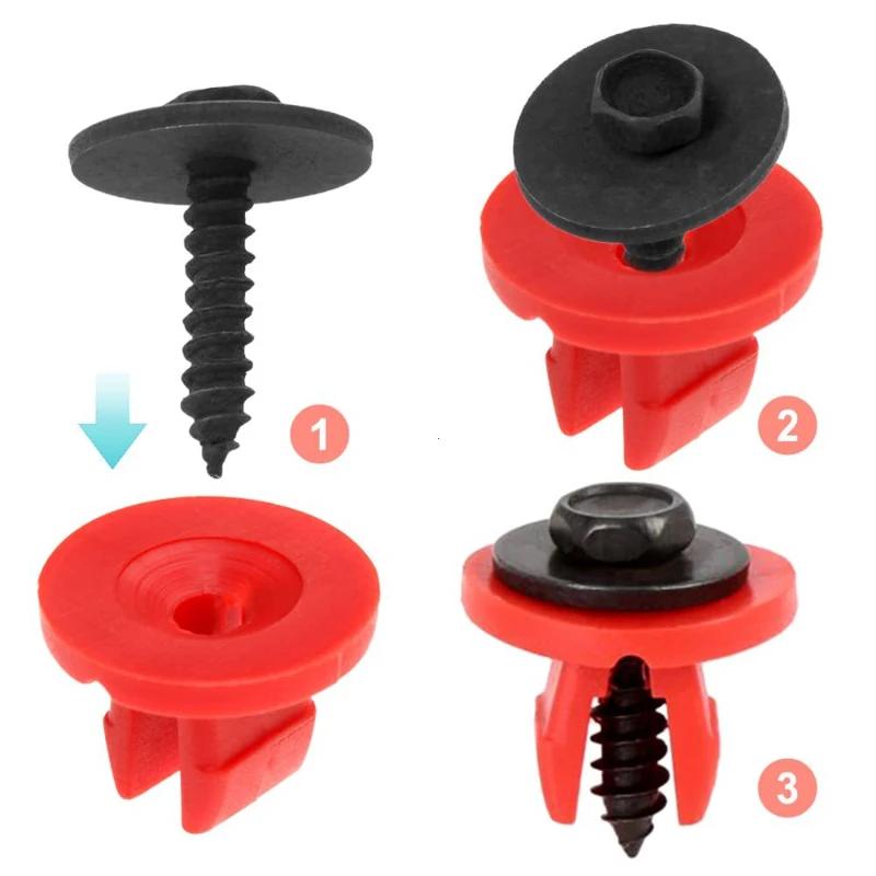 20PCS Engine Undertray Cover Clips Screws For Volvo V50 C30 For Jaguar For Ford Focus Ii 04-11 C-max 03-10 For Mondeo Mk3 00-07