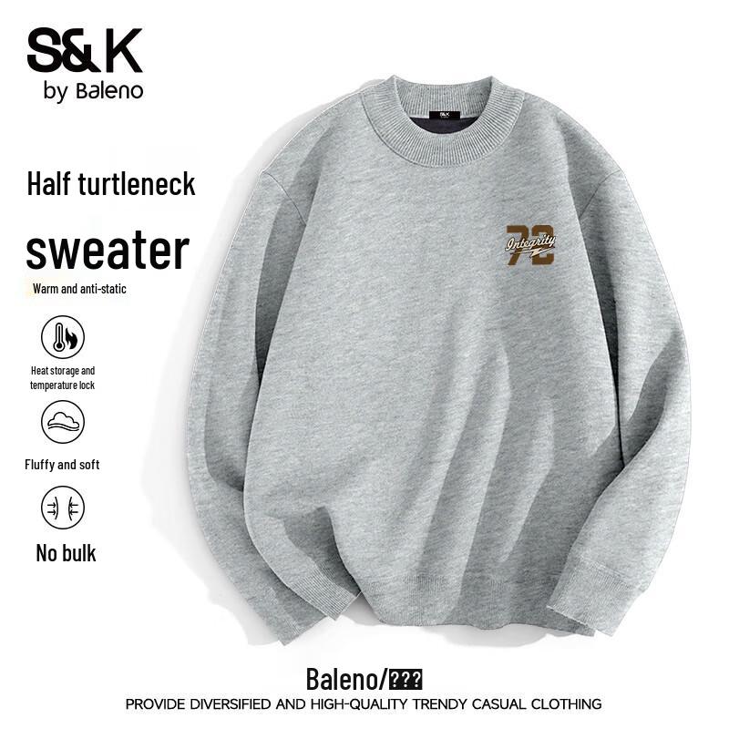 

Baleno Men s S&K Series Mock Neck Warm Knit Sweater L