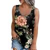 Women's Fashion Summer Round Neck Tank Top Lightweight Sleeveless  Print Tank Top
