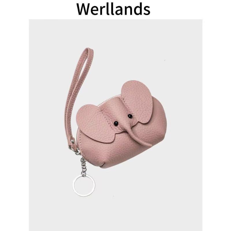 New Bag Pendant Women's Key Bag Creative Card Bag Leather Baby Elephant Change Bag Zipper Twist Lipstick Storage Bag