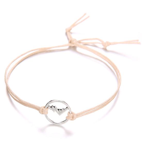 4Pcs/Set Boho Women Multicolor Multilayer Hollow Mountain Charm Bracelet Jewelry