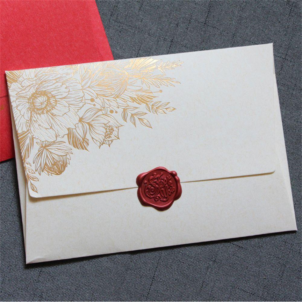 Greeting Card Bronzing Pattern Wedding Envelopes Invitation Card Envelope Bag Paper Envelopes