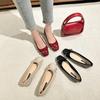 Women Comfort Slip On Flat Heels Loafers 2025 Autumn New Bow Casual Pu Leather Casual Shoes Woman Shallow Square Toe Flats Shoes