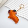 Cross-border Bestseller Genuine Leather Capybara Bag Charm Keychain Pendant Personalized Wrist Strap Phone case Accessory Gift