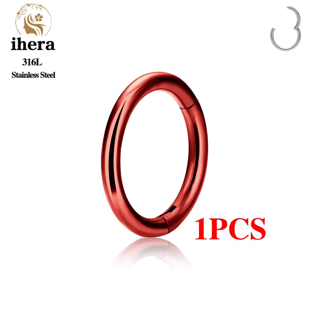 1/10PCS Stainless Steel Round Small Nose Ring Hoop 16G 18G 20G Hinged Segment Tragus Septum Cartilage Piercing Body Jewelry