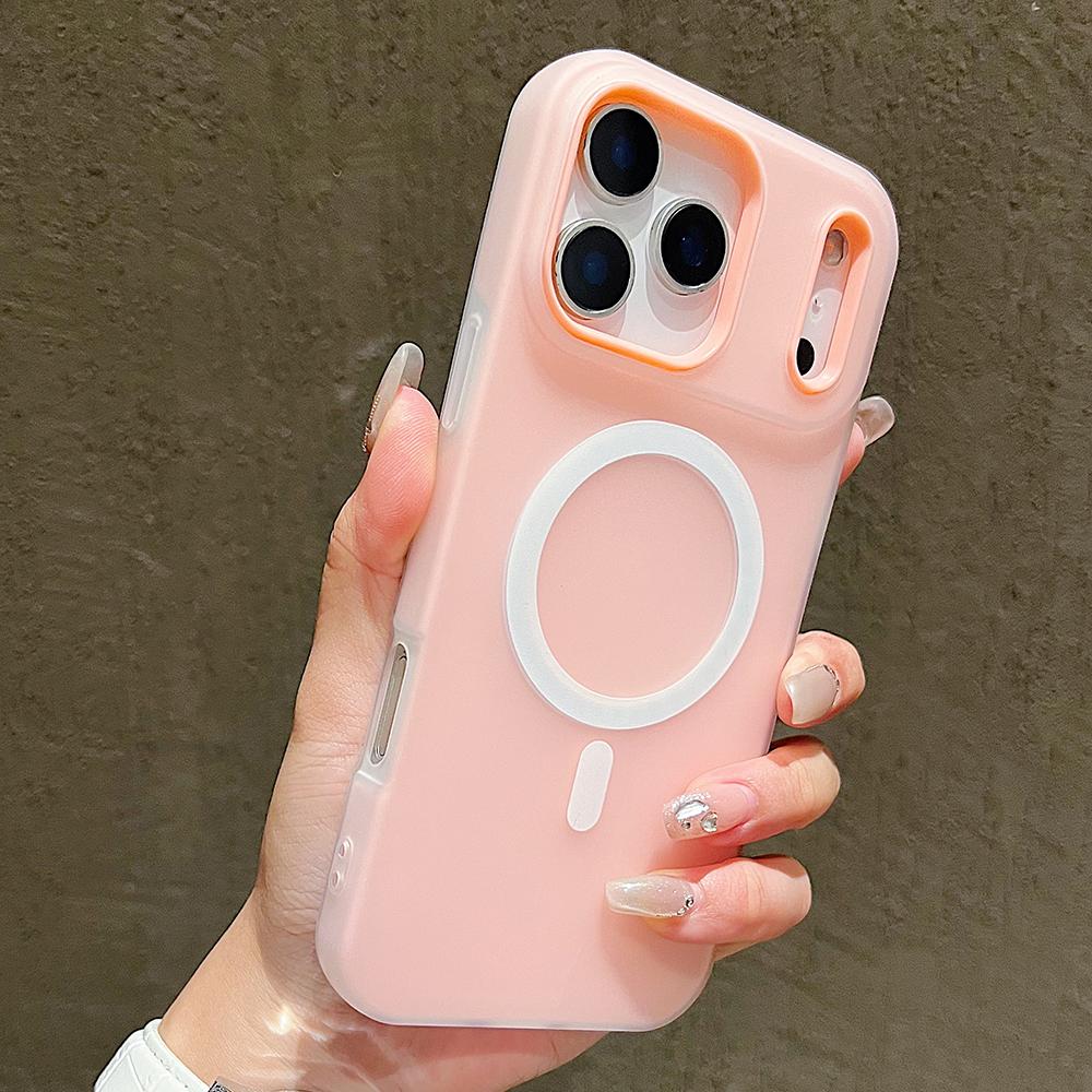 

Роскошный матовый чехол для телефона Candy Magsafe с беспроводной зарядкой для iPhone 17 Pro Max 17 Pro 17 Air 17 Магнитный защитный бампер Чехол iPhone17 Air