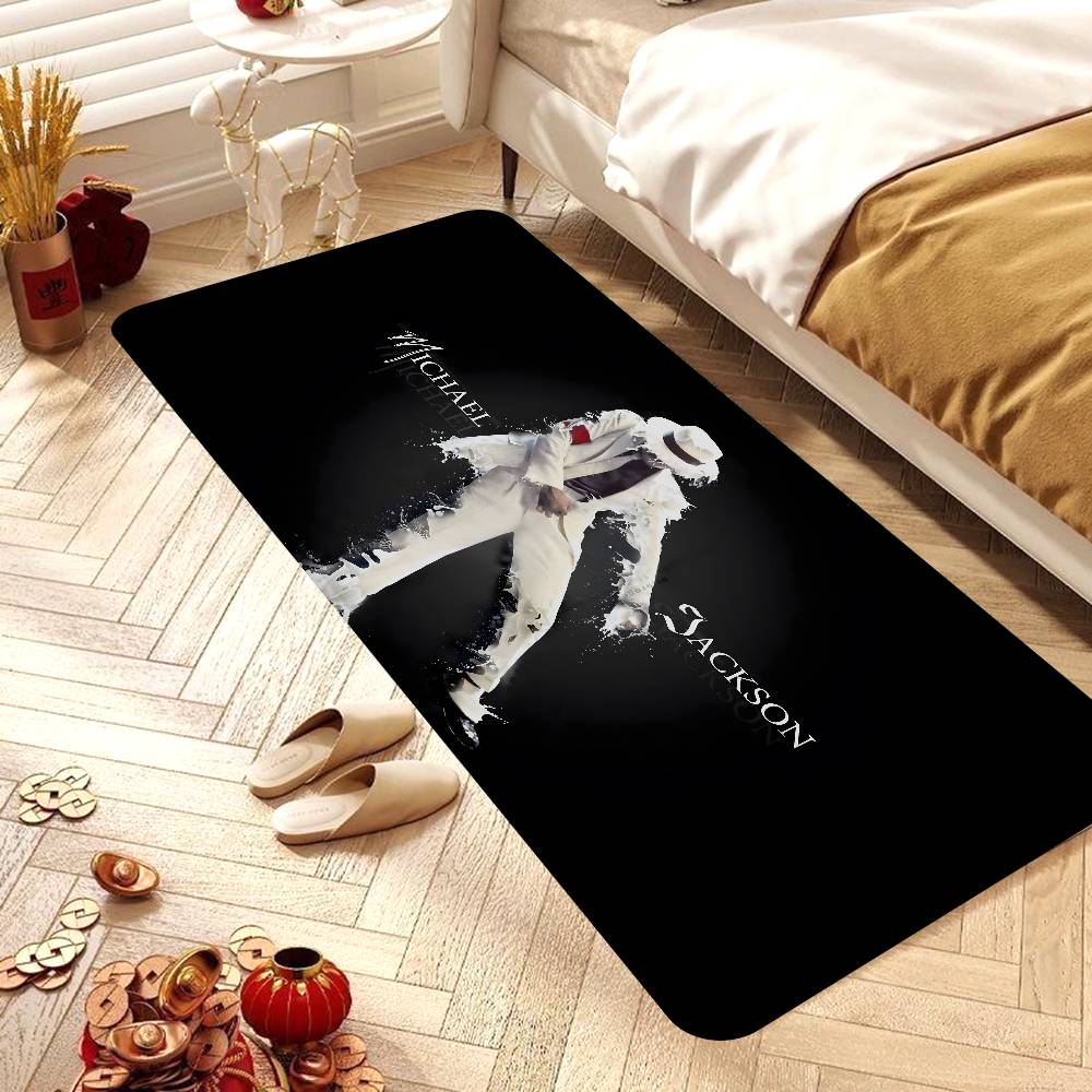 Famoso Cantante M-Michael J-Jackson Tappetino Rettangolare Antiscivolo Casa Morbido Tappetino Ingresso Interno Esterno Tappetino Benvenuto Zerbino