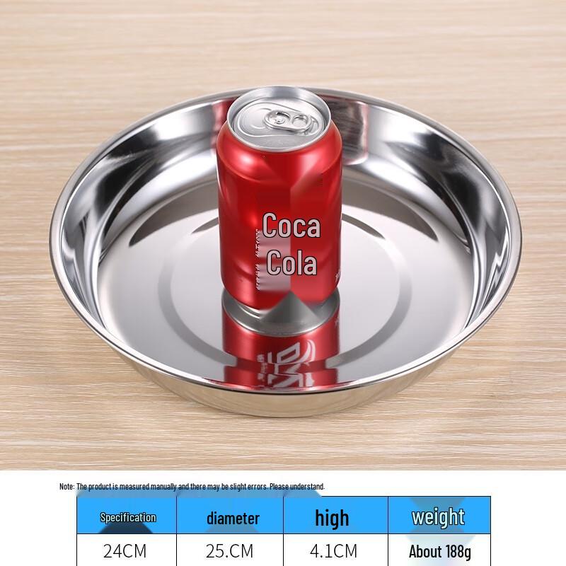 Qianxing 304 Stainless Steel Round Dinner Plate Set