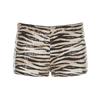Slim Low-Waist Zebra Print Sequin Shorts - European & American Street Style Hip-Hugging Ultra-Shorts