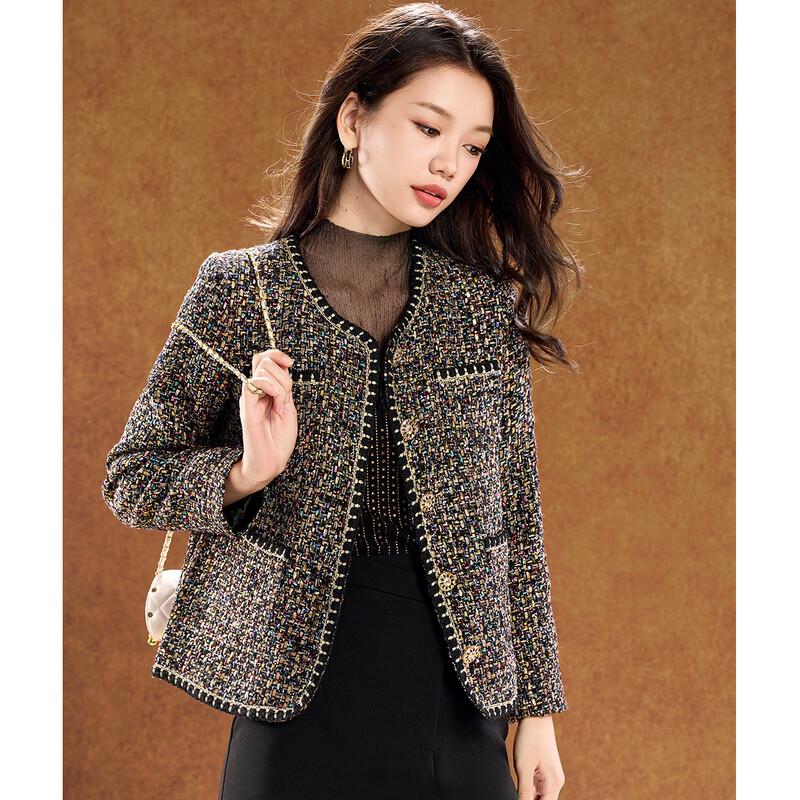 Hounds tooth Tweedjacke im französischen Stil