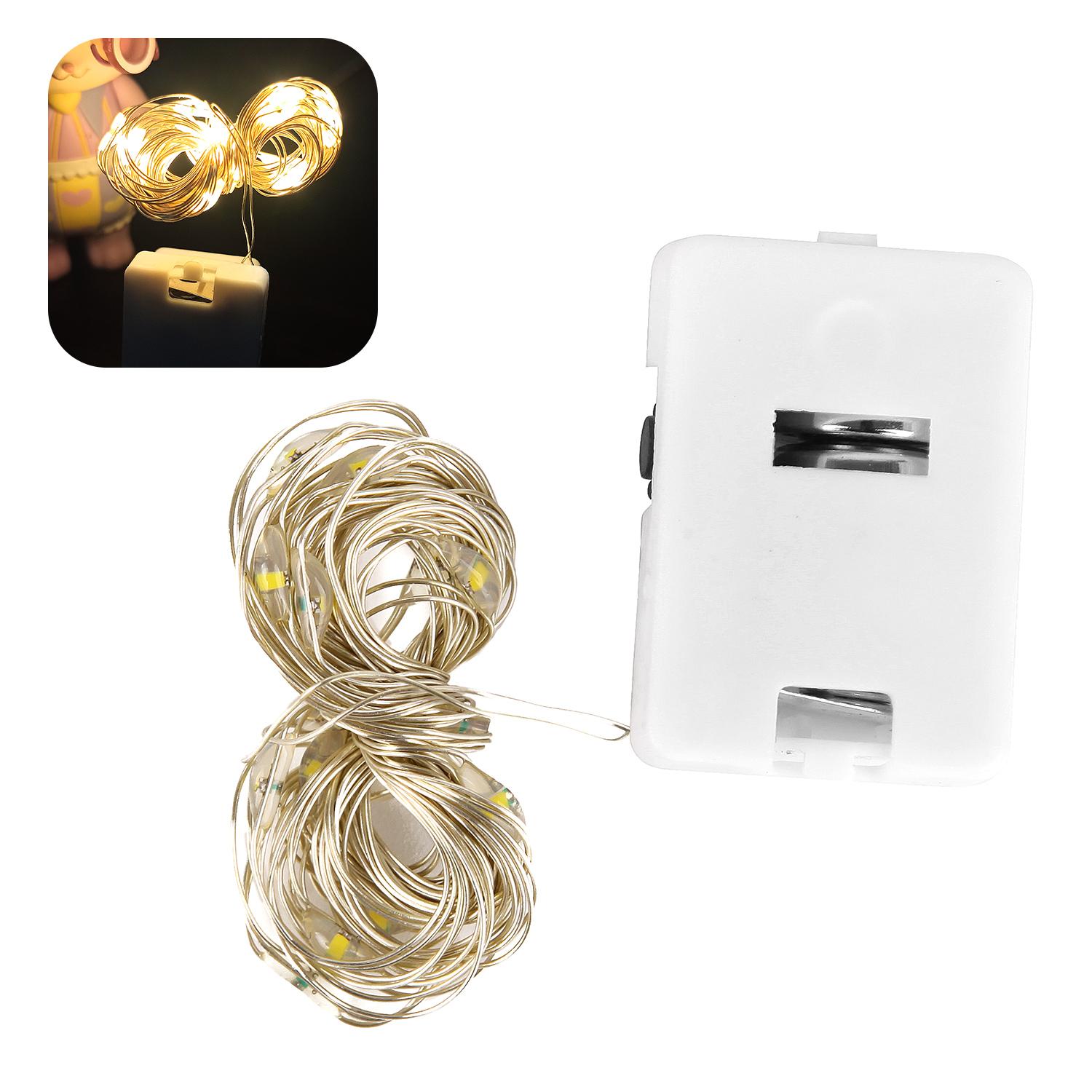 

Мини светодиодная гирлянда с рождественским букетом фей, гирлянда с огнями, мигающее украшение для торта на день рождения, подарочная коробка для свадьбы, декор для вечеринки 1M