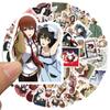 10/30/50pcs Steins Gate Anime Stickers Makise Kurisu Shiina Mayuri Cartoon Decals Scrapbooking Laptop Phone Sticker for Kids Toy