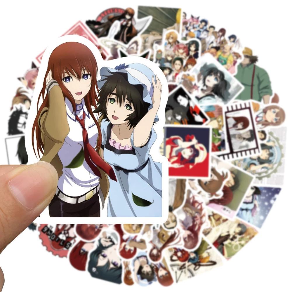 10/30/50pcs Steins Gate Anime Stickers Makise Kurisu Shiina Mayuri Cartoon Decals Scrapbooking Laptop Phone Sticker for Kids Toy